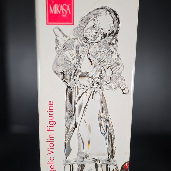Vintage Mikasa Herald Collection Angelic Violin Angel Heavy Crystal Figurine - Picture 13 of 13